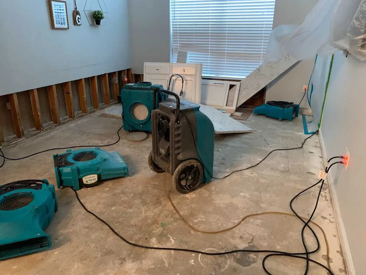 Dehumidifier in flood-cut room for Water Extraction & Removal in Blue Island